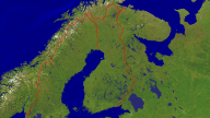 Finnland Satellit + Grenzen 1280x720